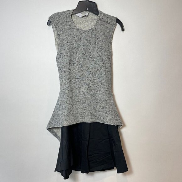 Derek Lam 10 Crosby Artsy Sleeveless Open Back Fit & Flare Dress Gray 4 Knit - Picture 1 of 15